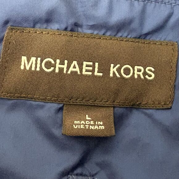 Michael Kors Men’s Puffer Vest Blue Quilted Size Large - Picture 7 of 11